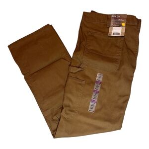 Carhartt 100723 211 Brown Women's Slim Fit Double Front Dungaree 18 Regular